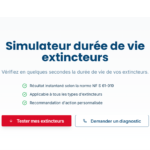 Simulateur durée de vie extincteurs