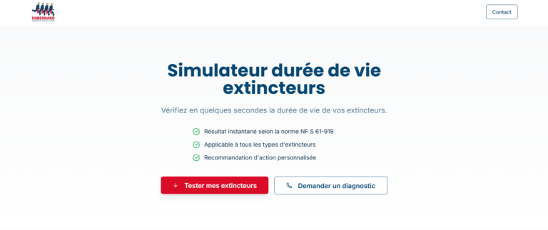 Simulateur durée de vie extincteurs